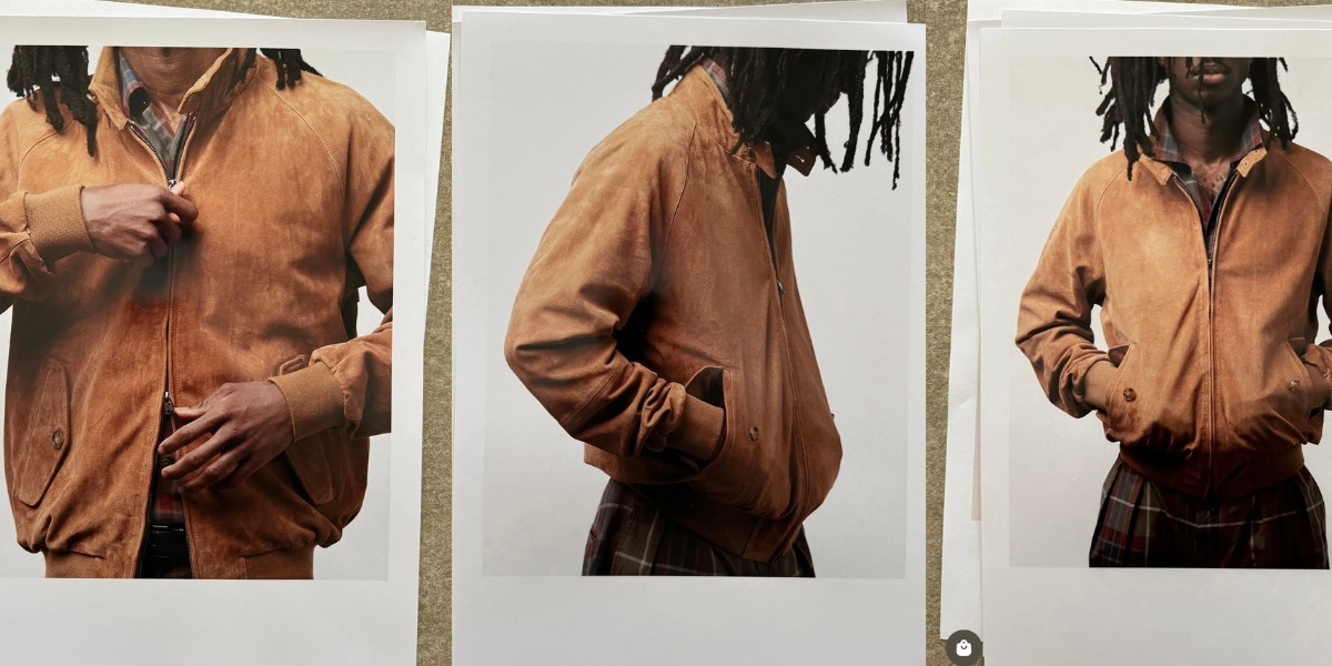 Baracuta G9 Suede Jacket Tobacco, aus 100% Wildleder.