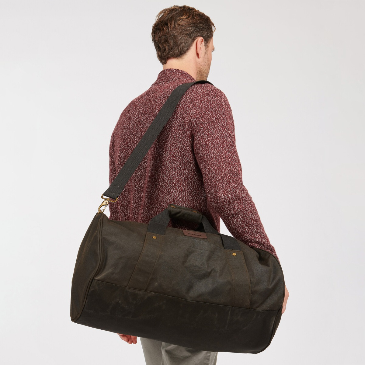 Barbour Explorer Wax Duffle Bag Olive, Tolle Wochenendtasche für einen stilvollen Mann.