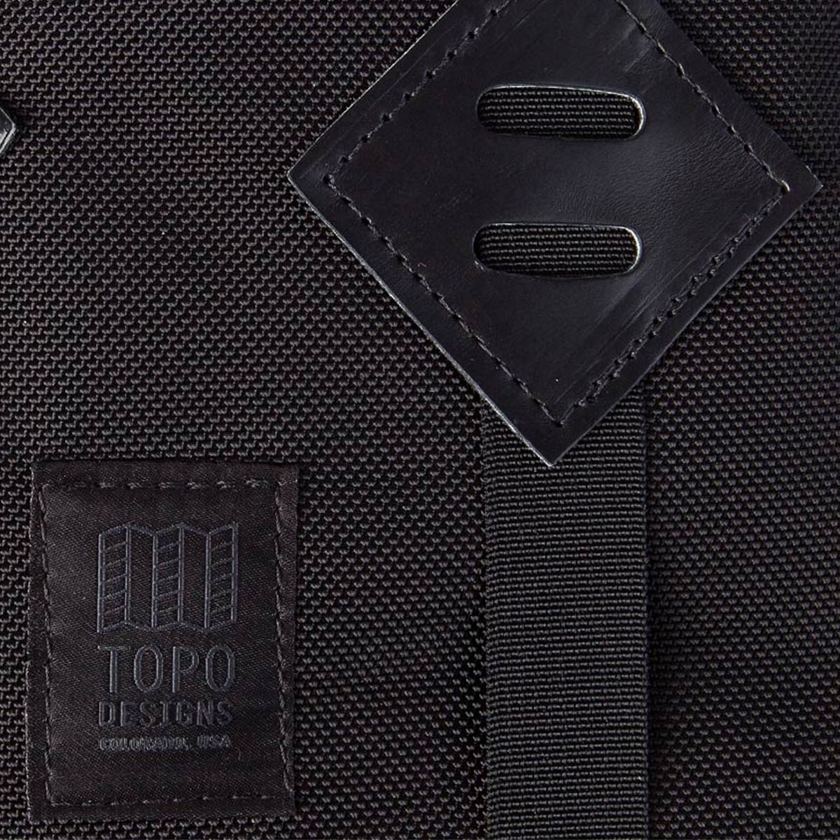 Topo Designs Klettersack Ballistic/Black Leather Lifestyle, ballistic backpack for men and women