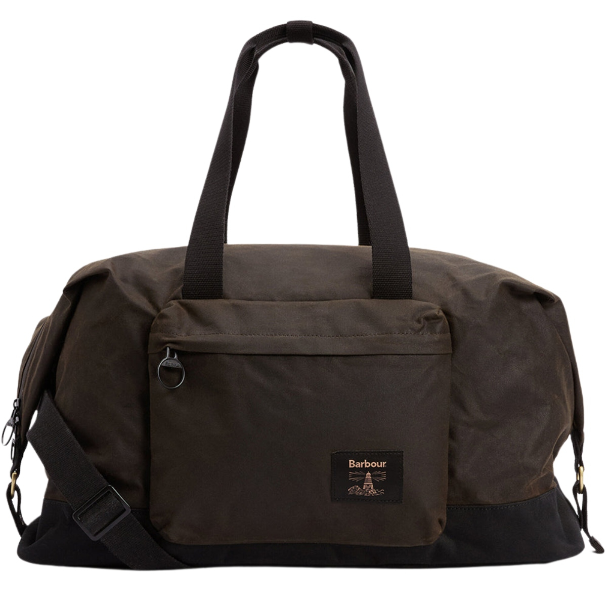 Barbour Field Wax Holdall Duffle Bag Olive Black