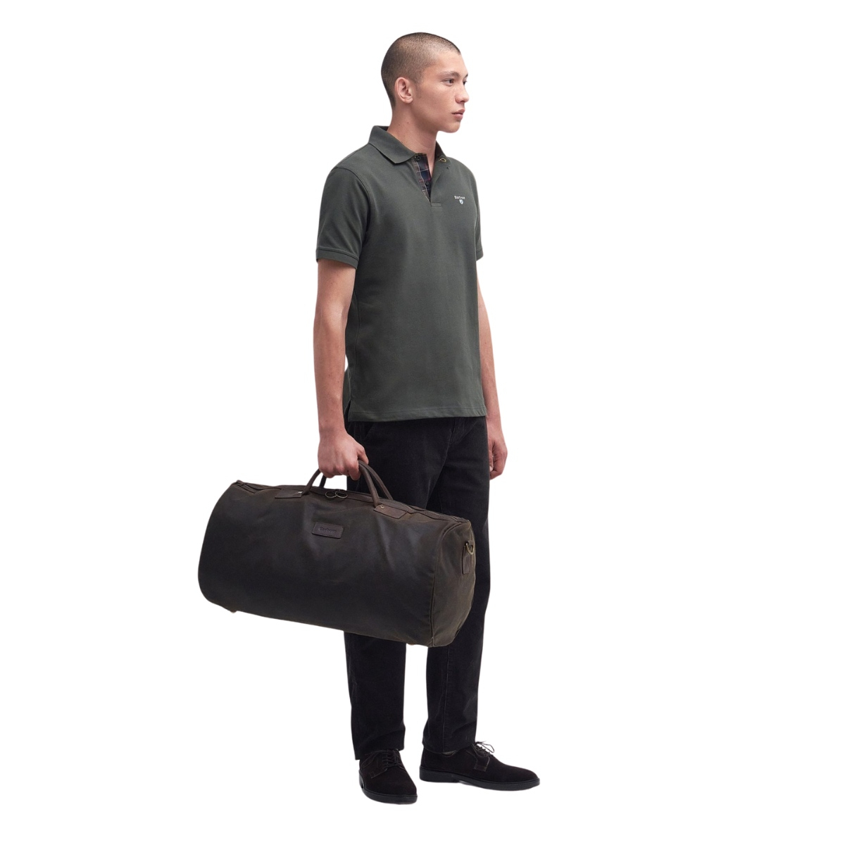 Barbour Wax Holdall Duffle Bag Olive stilvolle robuste Reisetasche