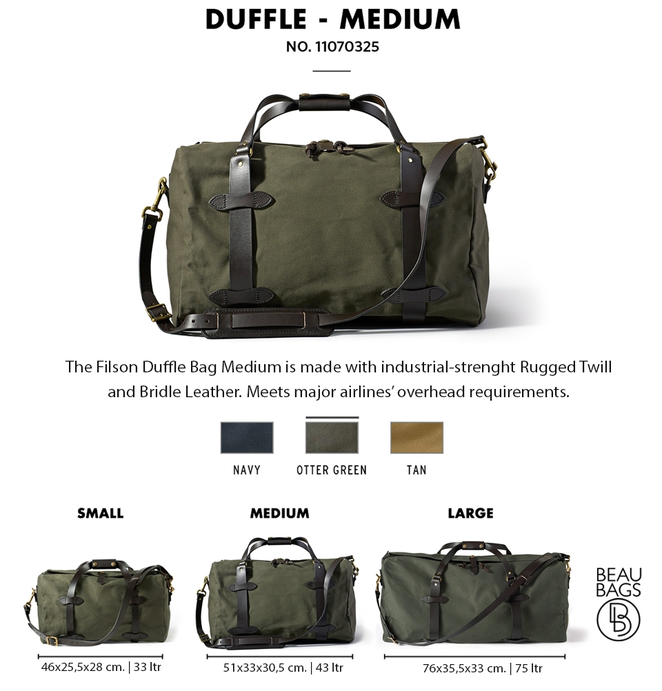 Filson Duffle Bag Medium Otter Green, perfekte Reisebegleiter