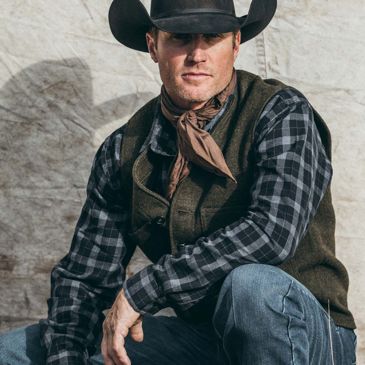 Filson Mackinaw Wool Vest Forest Green, strapazierfähige