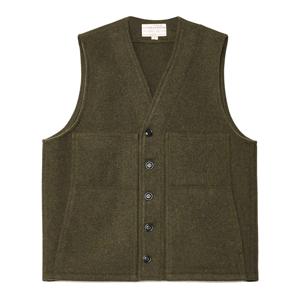 Filson Mackinaw Wool Vest Forest Green