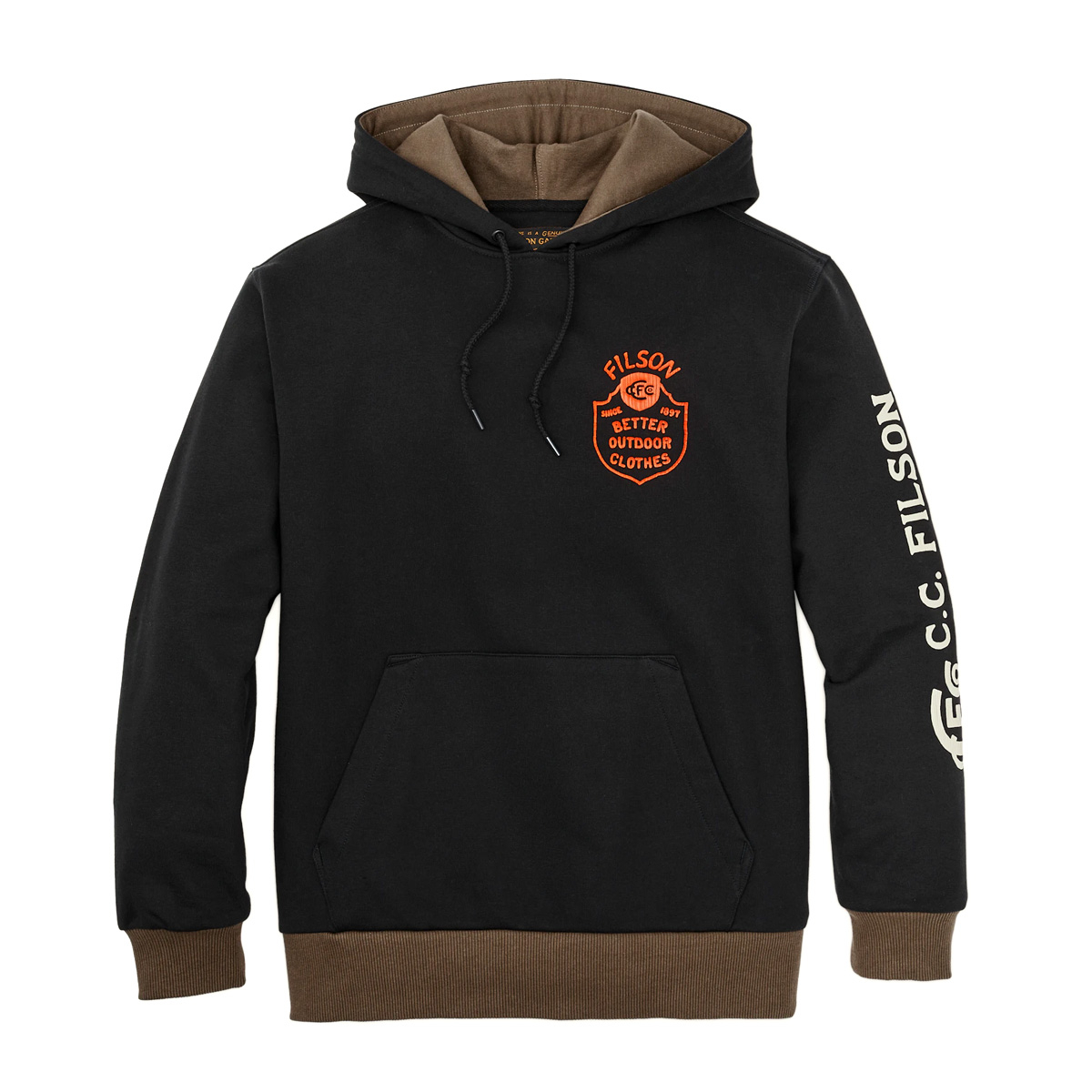 Filson Prospector Graphic Hoodie Black Log Mill