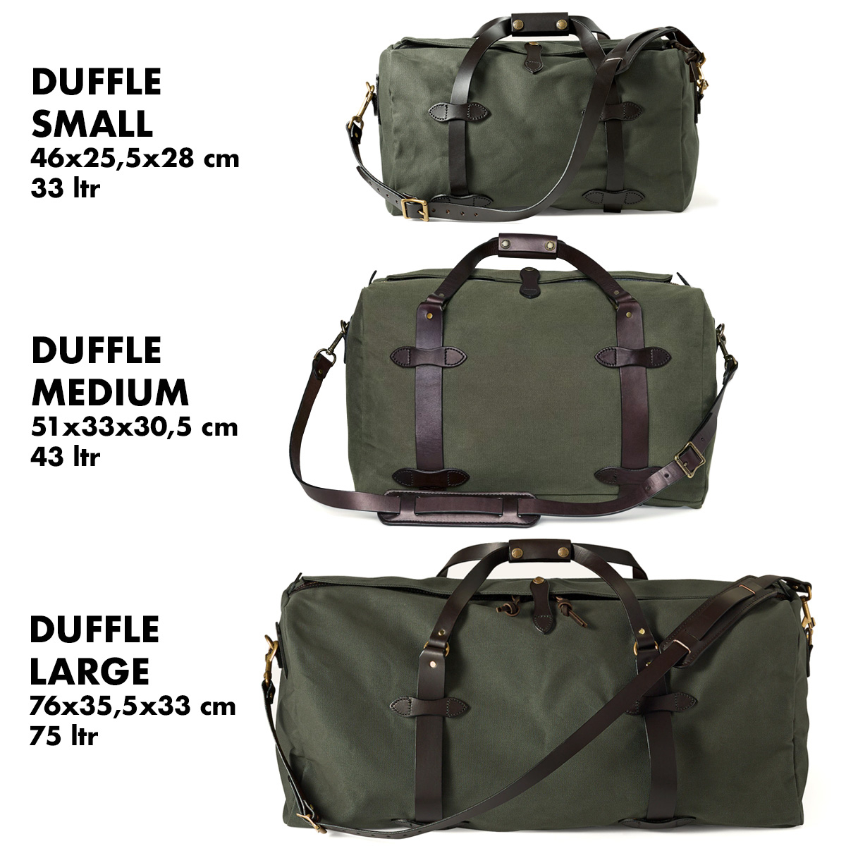 Filson Rugged Twill Duffle Bag Small Otter Green