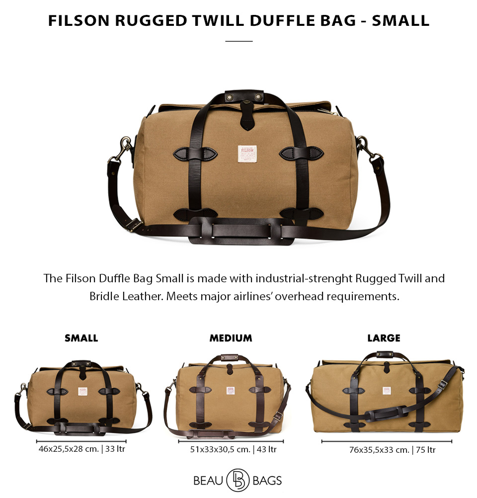 Filson Duffle Small Tan, perfekte Reisetasche