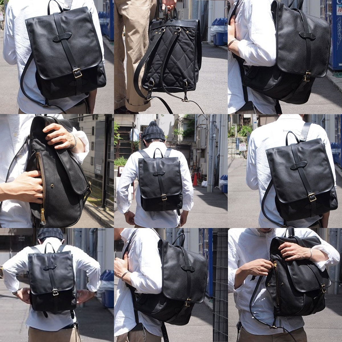 Filson Tin Cloth Backpack Black