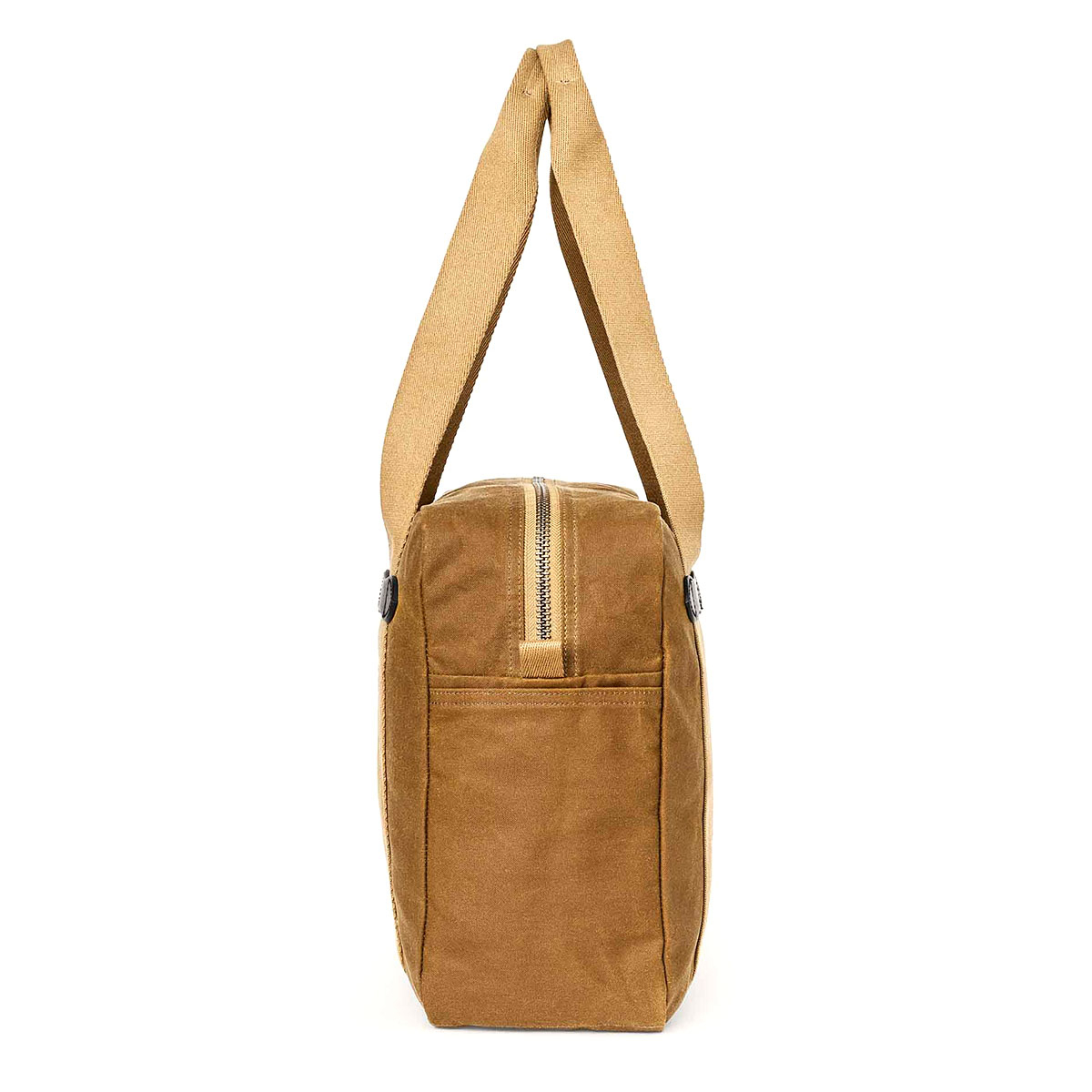 Filson Tin Cloth Tote Bag With Zipper Dark Tan kraftiger Shopper