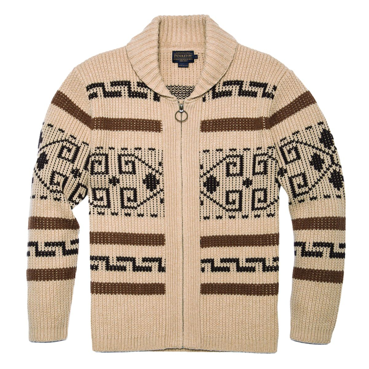 Pendleton The Original Westerley Vest Tan Brown 100 Lammwolle