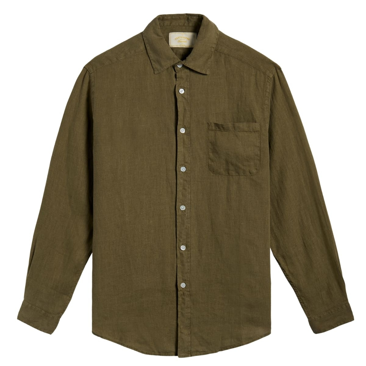 Portuguese Flannel Linen Shirt Olive