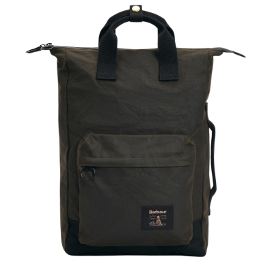 Barbour Wax Leather Briefcase Navy