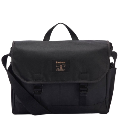Barbour Wax Leather Briefcase Navy