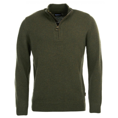 Barbour Holden Half Zip Lambswool Sweater Navy