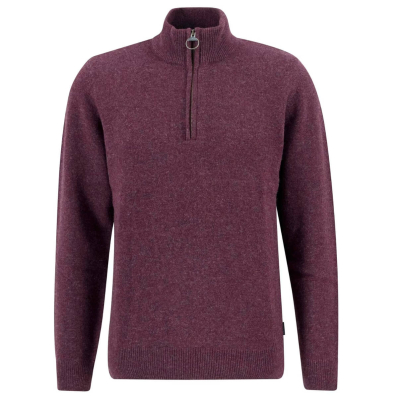 Barbour Holden Half Zip Lambswool Sweater Navy