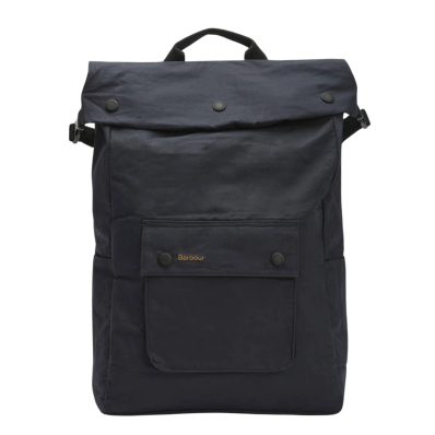 Barbour Wax Leather Briefcase Navy