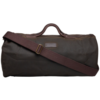 Barbour Wax Leather Briefcase Navy