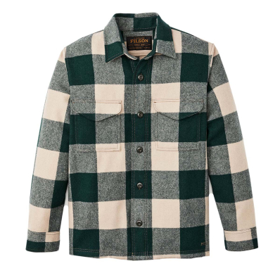 Filson Wool Jac-Shirt Oat/Brown/Heather/Multi Plaid front