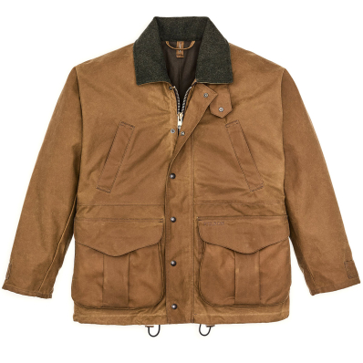 Filson Tin Cloth Short Lined Cruiser Jacket Dark Tan