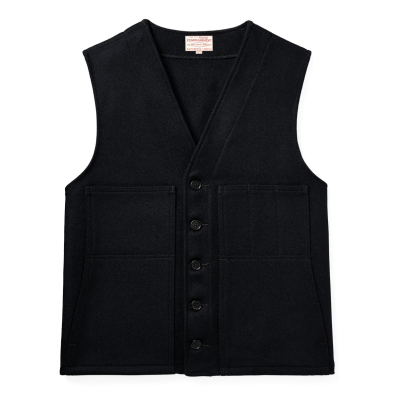 Filson Mackinaw Wool Vest Navy front