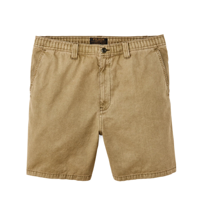 Filson Oakville Canvas Shorts Bronze Brown front
