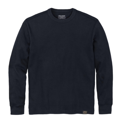 Filson Waffle Knit Thermal Crewneck Shirt 20067706 Navy