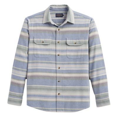 Pendleton Burnside Flannel Shirt Olive/Blue/Rust Plaid