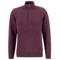 Barbour Holden Half Zip Lambswool Sweater Ruby Marl 