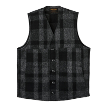 Filson Mackinaw Wool Vest Charcoal/Black/Heritage Plaid