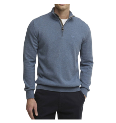 Barbour Holden Half Zip Lambswool Sweater Navy