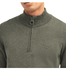 Barbour Holden Half Zip Lambswool Sweater Navy