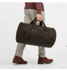 Barbour Wax Leather Briefcase Navy