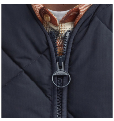 Barbour Holden Half Zip Lambswool Sweater Navy