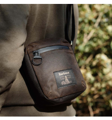 Barbour Wax Leather Briefcase Navy
