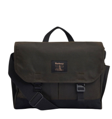 Barbour Wax Leather Briefcase Navy