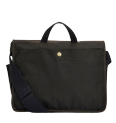 Barbour Wax Leather Briefcase Navy