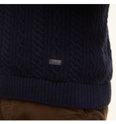 Barbour Holden Half Zip Lambswool Sweater Navy