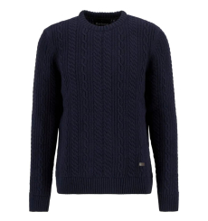 Barbour Holden Half Zip Lambswool Sweater Navy