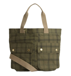 Barbour Wax Leather Briefcase Navy