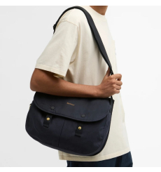 Barbour Wax Leather Briefcase Navy
