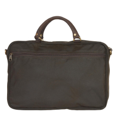 Barbour Wax Leather Briefcase Navy