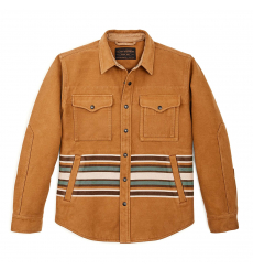 Filson Beartooth Jac Shirt Golden Brown Multi Stripe front