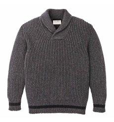Filson Bristol Shawl Neck Sweater Grey Heather/Dark Charcoal front