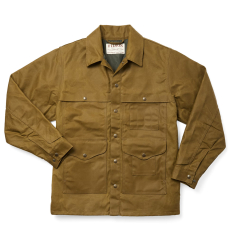 Filson Tin Cloth Short Lined Cruiser Jacket Dark Tan