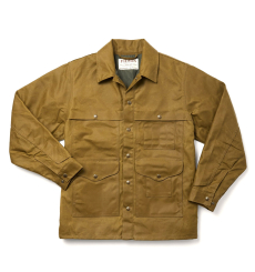 Filson Tin Cloth Short Lined Cruiser Jacket Dark Tan