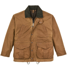 Filson Tin Cloth Short Lined Cruiser Jacket Dark Tan