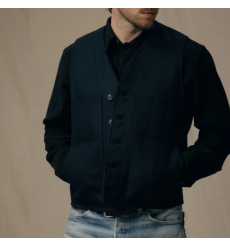 Filson Mackinaw Wool Vest Navy front
