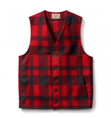 Filson Mackinaw Wool Vest Red/Black front