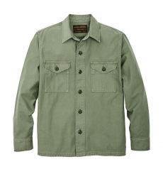 Filson Reverse Sateen Jac Shirt Fatigue Green front