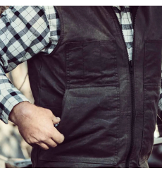 Filson Tin Cloth Insulated Work Vest Dark Tan front
